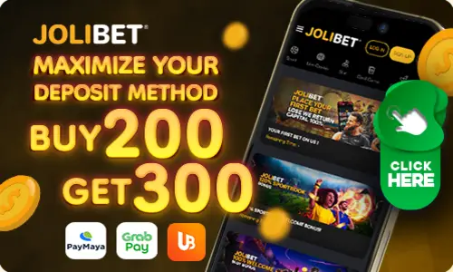 jolibet maximize your deposit-method buy 200 get 300 promo
