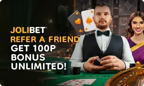 jolibet refer a friend get 100 pesos bonus unlimited
